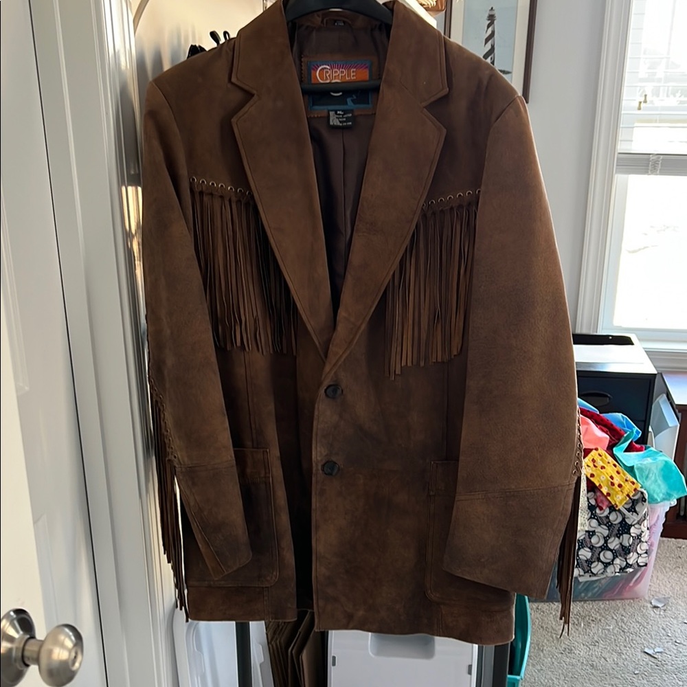 Brown Military Field Jacket with Wide Lapels